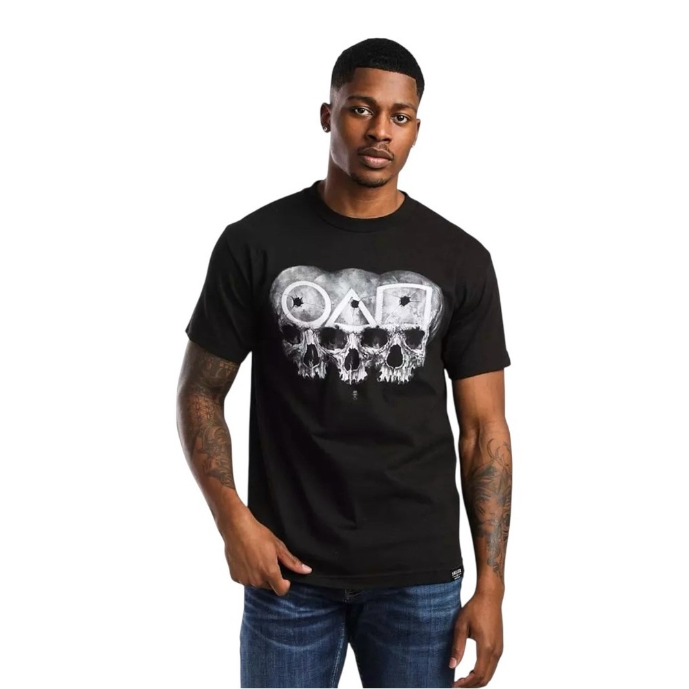 Sullen Art Collective “Play Games” Men's Black Skull Graphic Tee